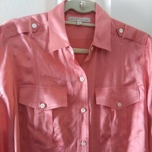 BANANA REPUBLIC HERITAGE SILK SHIRT S
